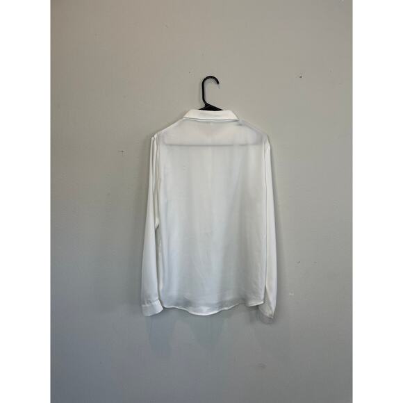 White Satin Embellished Blouse - Picture 7 of 7